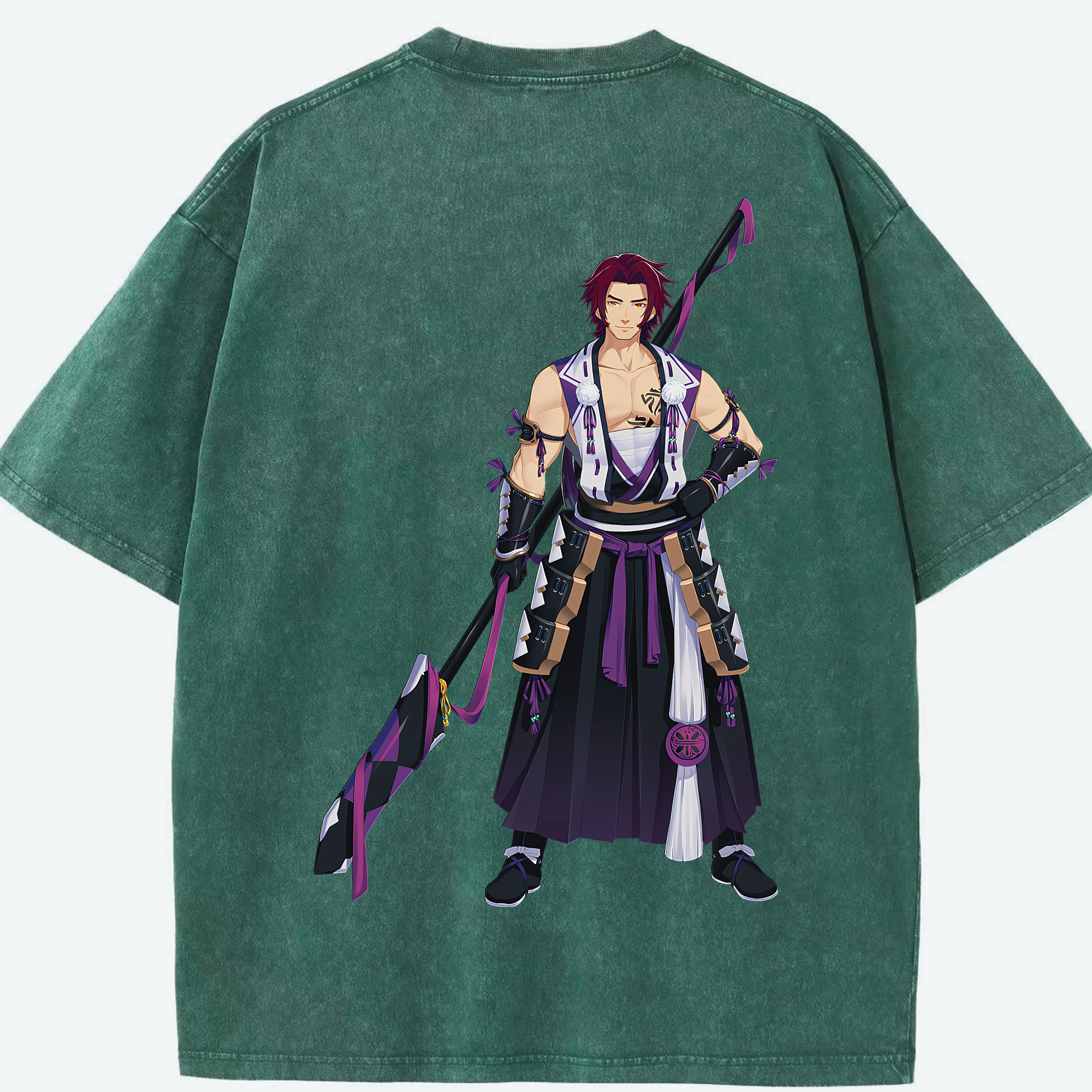（画像用） 刀剣乱舞 Touken Ranbu 綿100% ヴィンテージ風 半袖Tシャツ（背面プリント）